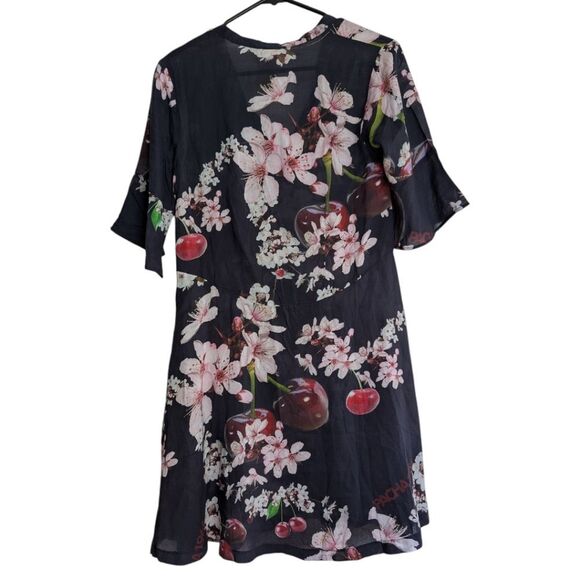 Pacha 1966 Sweet Cherry Tie V Neck Dress S - Picture 6 of 14